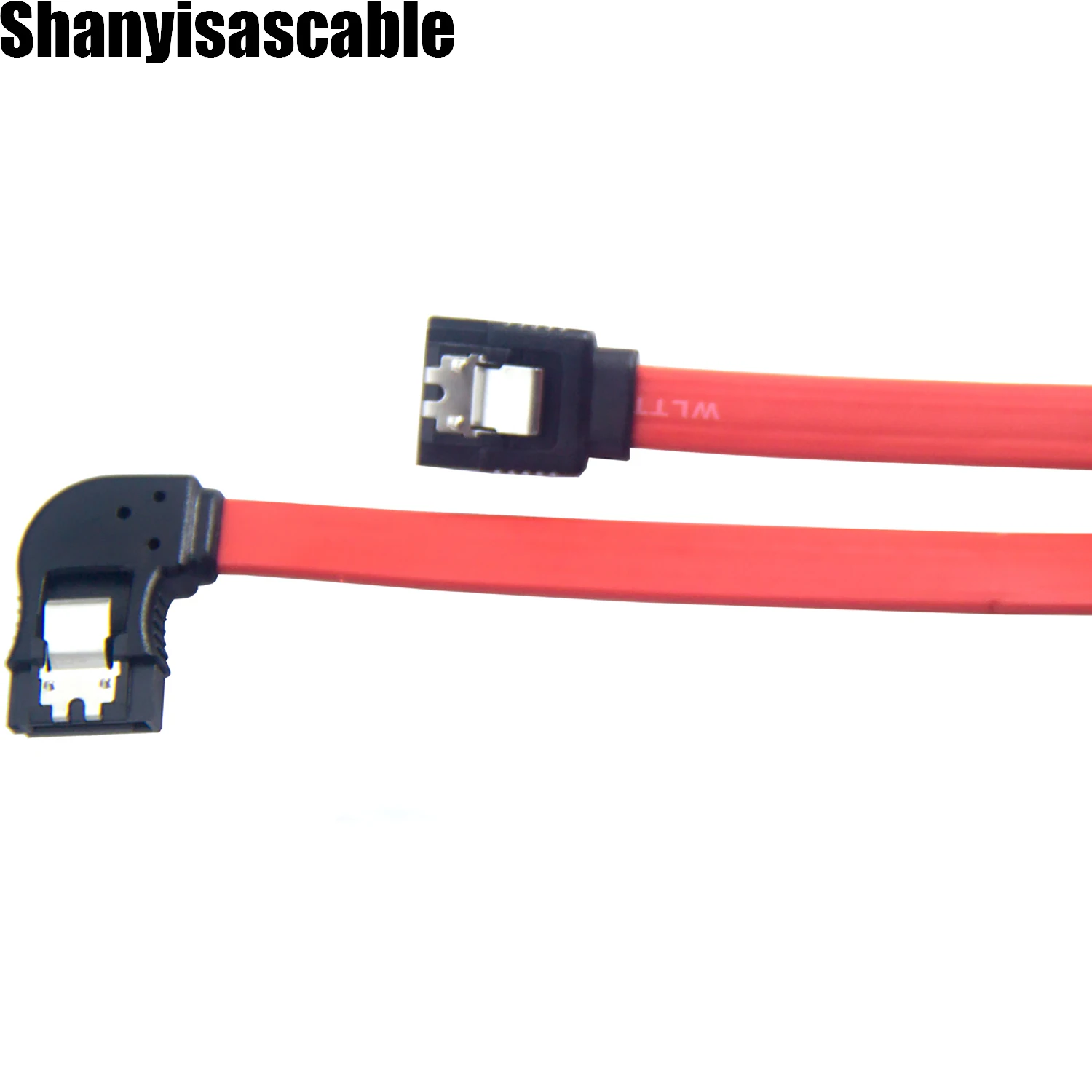 0.5M SATA III Cables 6Gbps s left Side Angle with Locking Latch cable