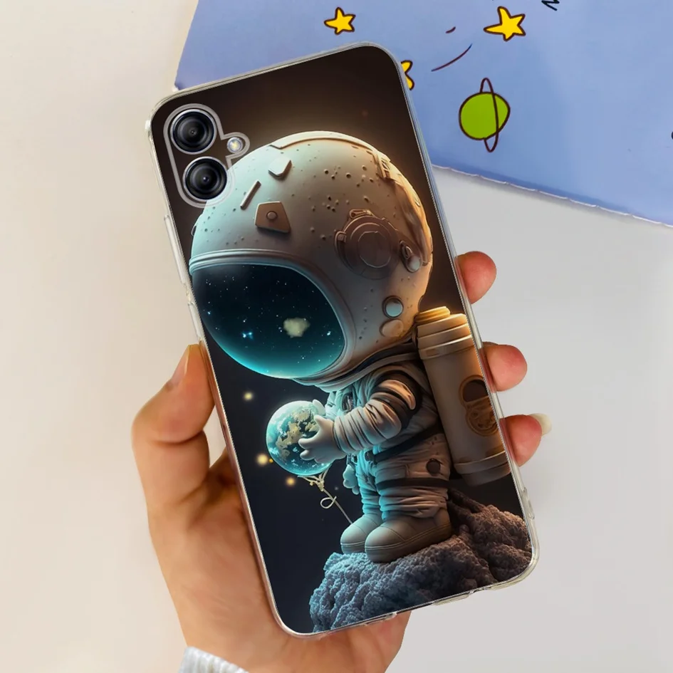 حافظة سيليكون لينة لسامسونج غالاكسي a04 ، تصميم زهرة الموضة ، فوندا m04 f04