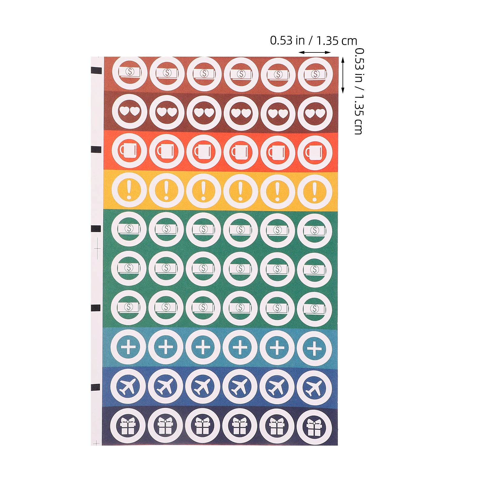 

30 Sheets Dot Stickers Coloured Aesthetic Scrapbooking Colored Diy Marking Paper Adhesive Classification