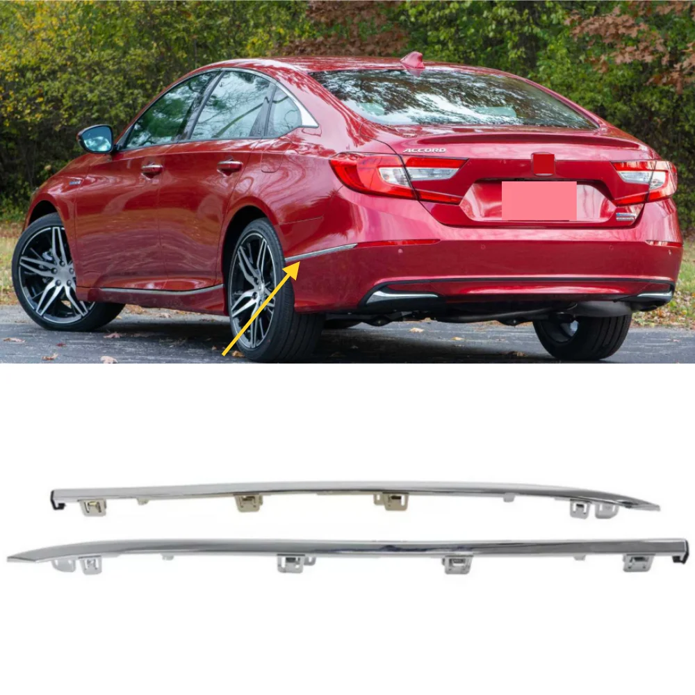 

For Honda Accord 2018-2022 car rear bumper lower chrome decorative strip OE: 71560TVAA50 71565TVA50