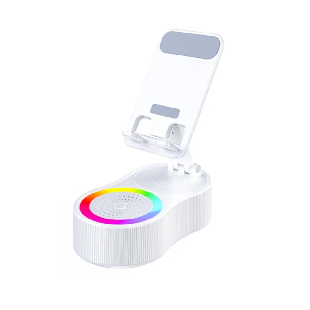 4 in 1 Phone Charging Stand with Speaker Foldable HD Sound Bluetooth Audio Phone Holder Non-Slip Portable Mobile Phone Support