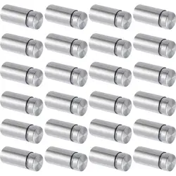 20pcs Advertising Nails 12x20/25/25mm Stainless Steel Screws for Wall Mount Glass/Acrylic Sign Standoff Fixing Screws Hardware