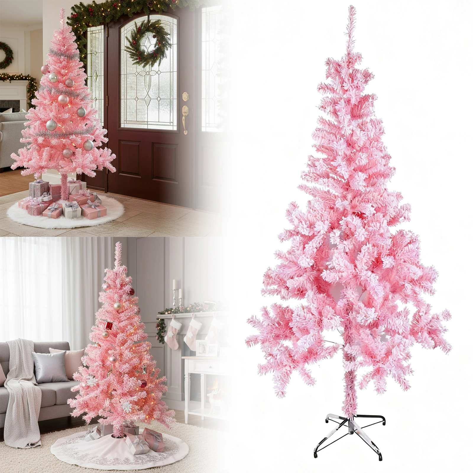 

180cm Realistic Spruce Christmas Tree Multi-Purpose Unlit Artificial Pine Tree Festival Decorations Xmas Tree for Indoor Outdoor