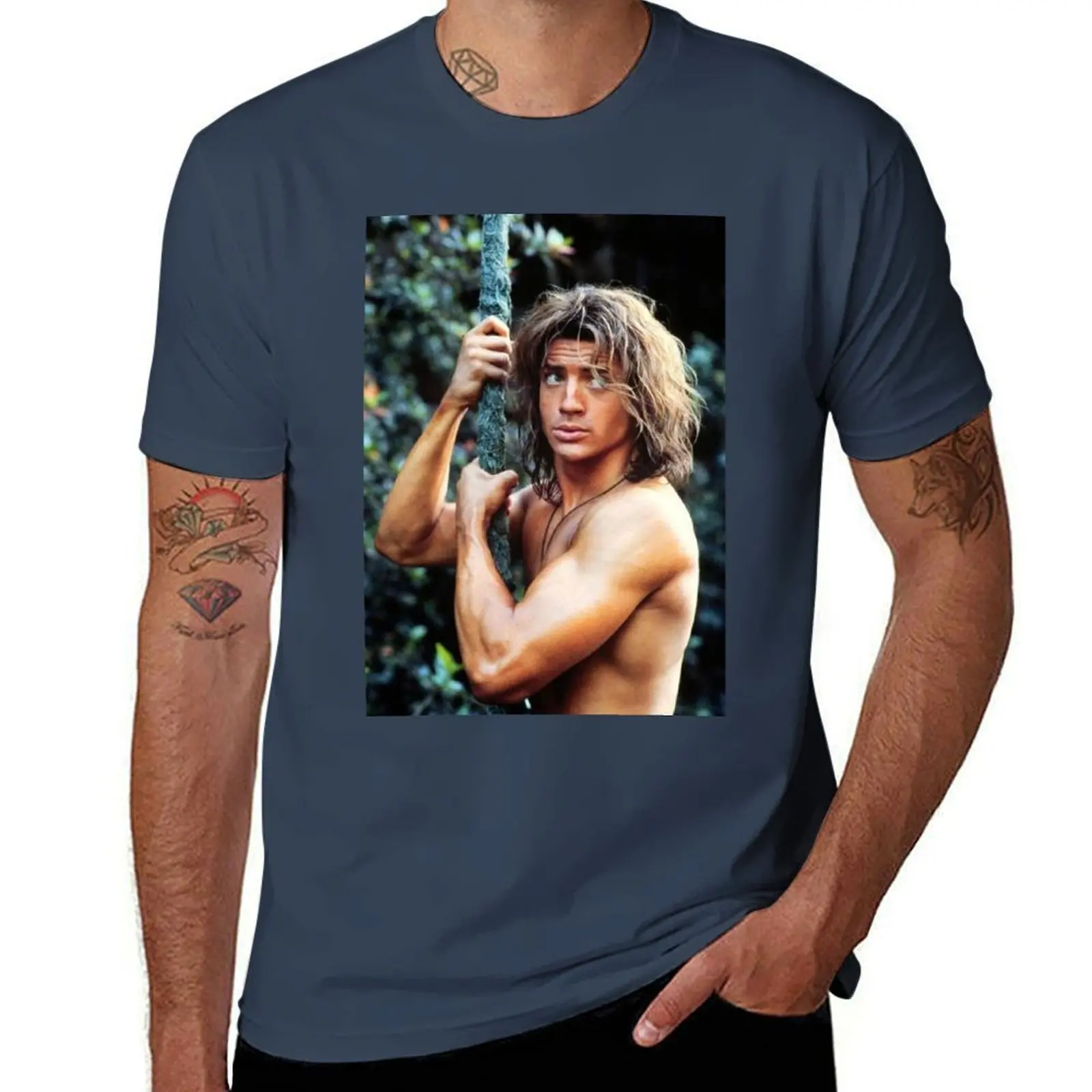

actor brendan fraser T-Shirt Fitness Quick Dry Short Sleeve Top