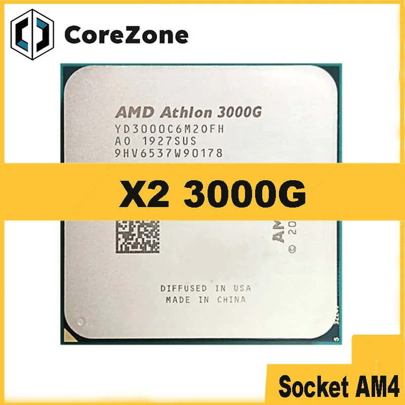 

Двухъядерный четырехпоточный процессор Athlon 3000G X2 3000G 3,5 ГГц YD3000C6M2OFH с разъемом AM4