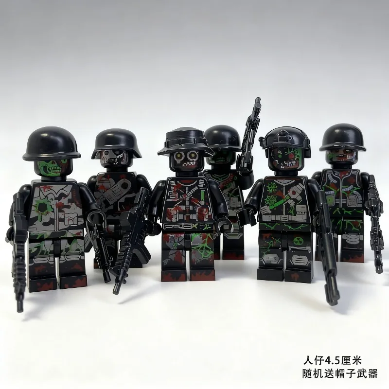 Special Forces Mutant Zombie Particle Blocks, Villains, Halloween Zombie Toys