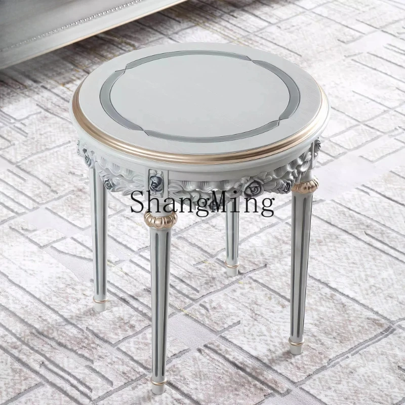 SM new high-end household solid wood square few simple wind living room full solid wood corner few round few