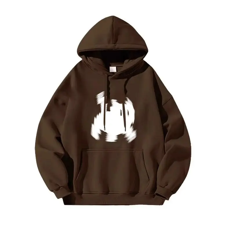 Silver fox velvet pure cotton hooded sweatshirt popular winter thickened Hong Kong style loose and versatile couple jacket trend