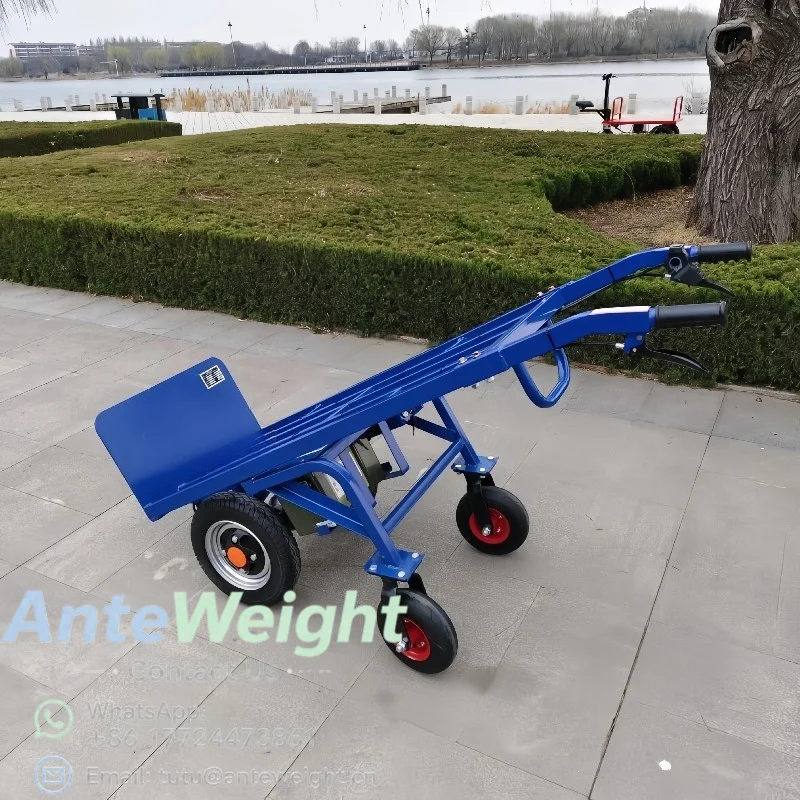 Heavy Duty Electric Hand Cart Trolley Electric Stair Climbing Hand Trucks for Workshop Warehouse