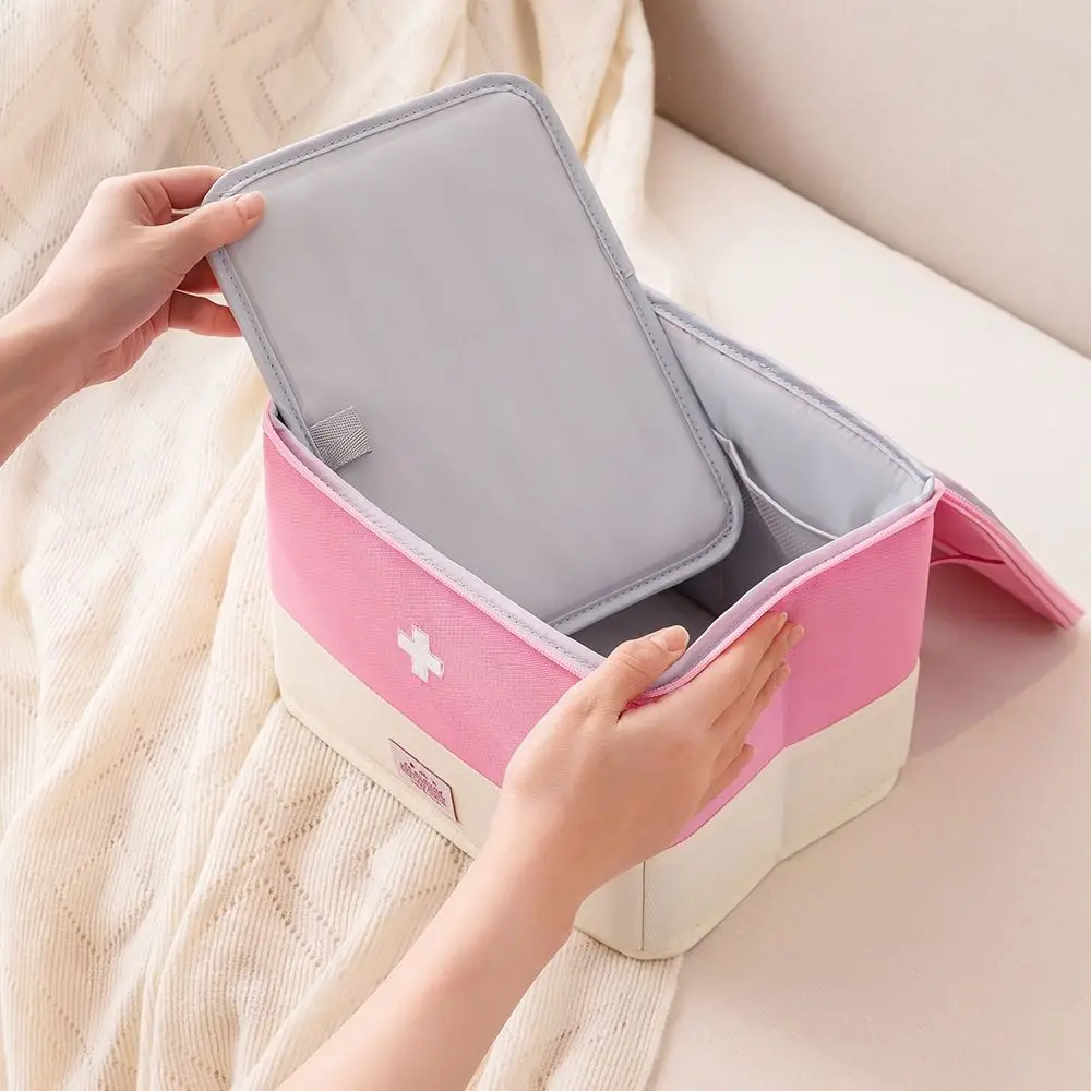 Folding Medicine Box Dustproof and Moisture-proof Large Capacity Classification Medical Bags Medicine Storage