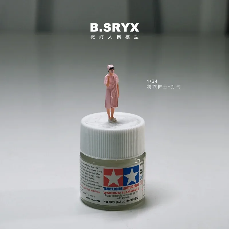 1:64 Anime Mini Pop Arts Verpleegkundige Figuur Model miniatuur Fotografie rekwisieten Scène Model DIY Zandtafel landschapsarchitectuur ornament Gift