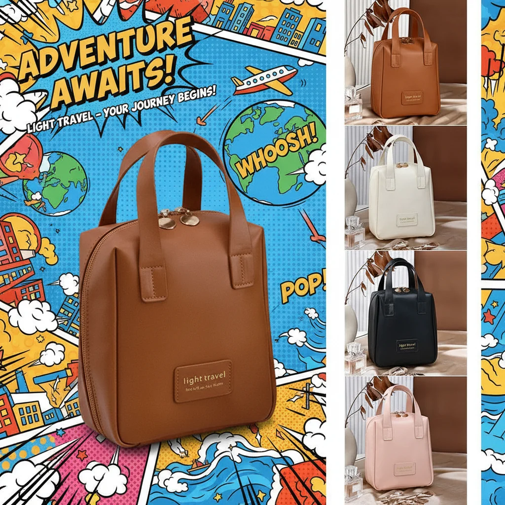 

Вместительная женская косметичка: многофункциональный портативный дорожный органайзер в стиле Ins для хранения косметики