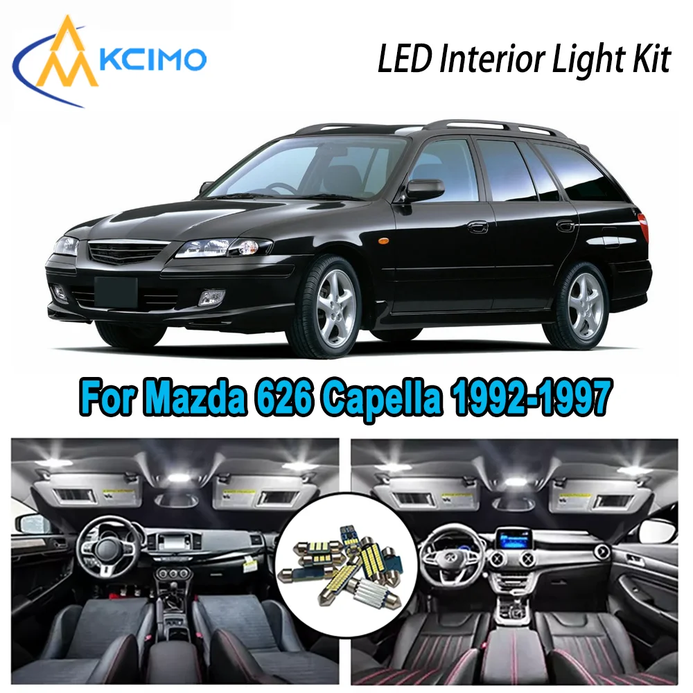 

High-Quality LED Interior Kit for Mazda 626 Capella 1992-1997 1993 1994 1995 Premium Error-Free Dome Map Trunk Automotive Lamps
