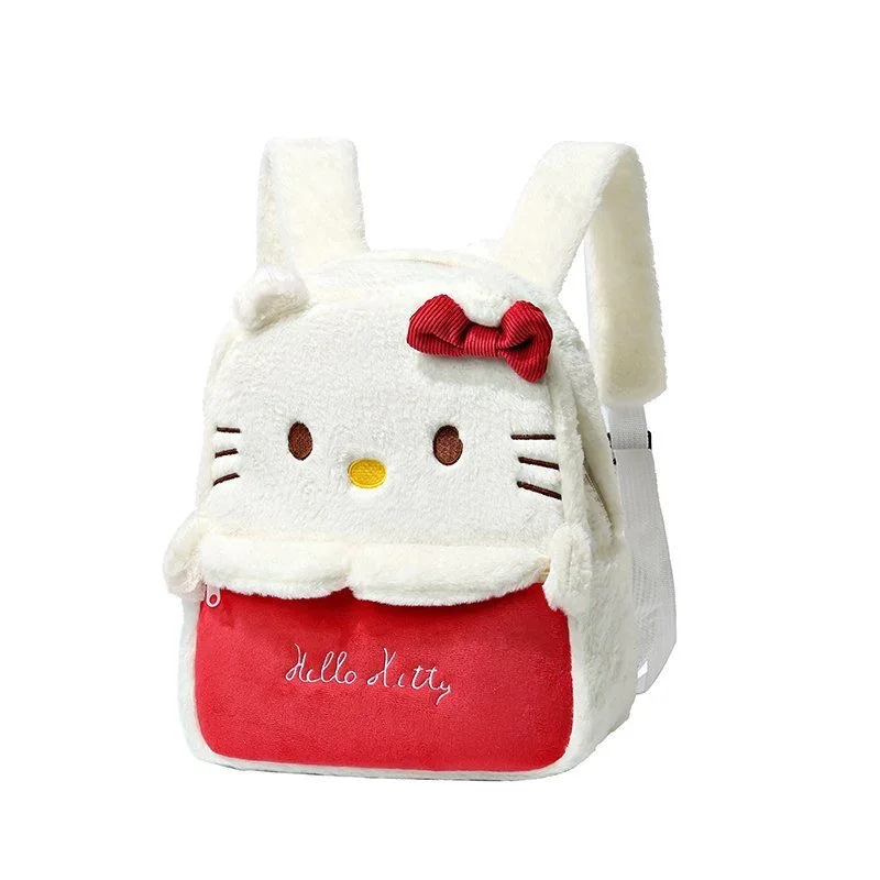 Winter Kawaii Plush Large Capacity Backpack hello kitty School Backpack hello kitty Backpack For Girls