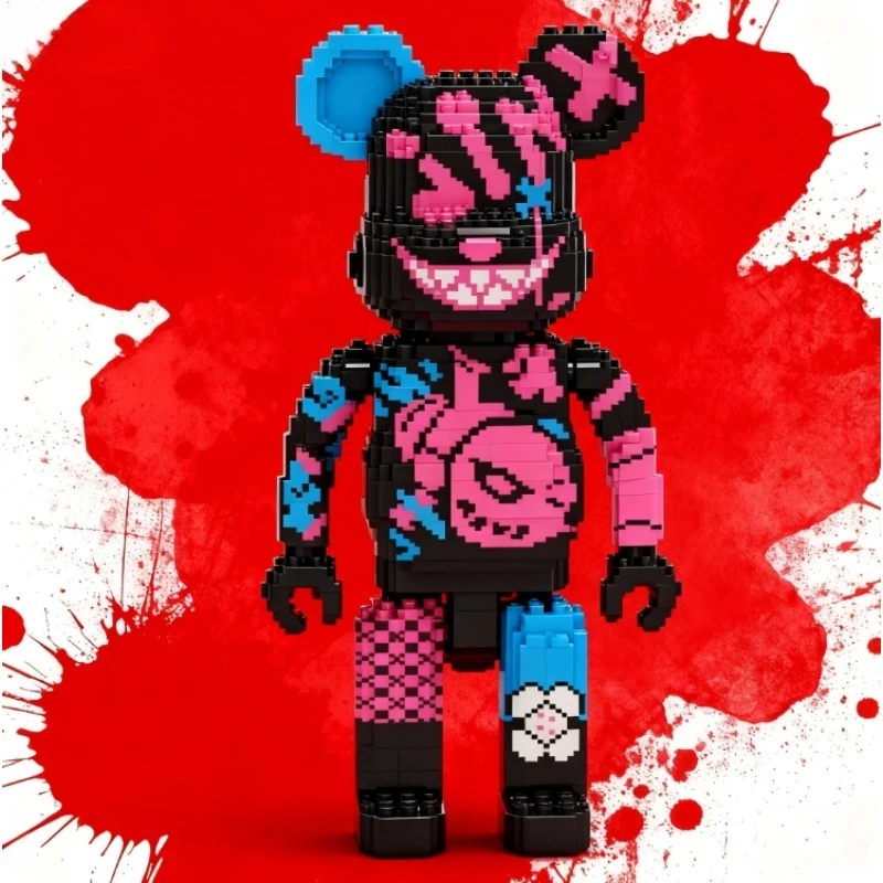 Bestseller Fluid Art Bär Bausteine Kawaii Bär Halb Anatomie Bär Ziegel Figur Modell Mini Ziegel Spielzeug für Geburtstag Geschenk