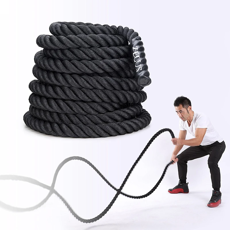 

1.5 Inch 30 Feet 40 Feet 50 Feet GYM Nylon Black Battle Ropes Anchor Workout Training