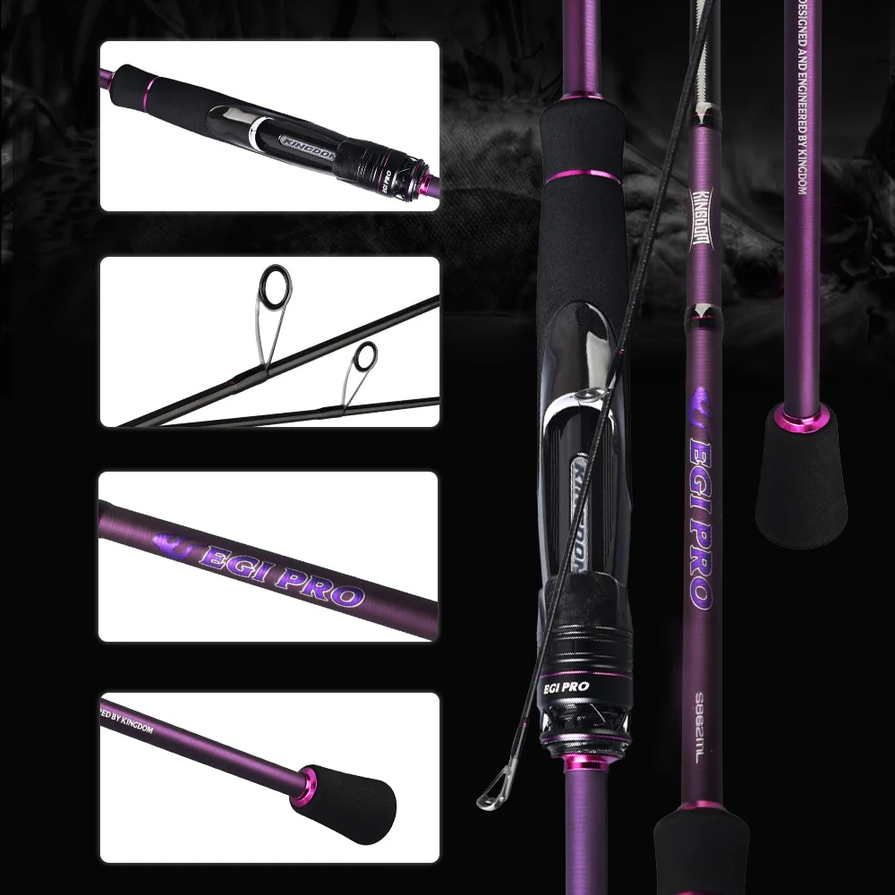 KINGDOM EGI PRO Squid Shore Casting Rod Toray 40T Carbon FUJI O Guide 1.95M-2.58M M/ML Saltwater Spining Fishing Rod - view 6