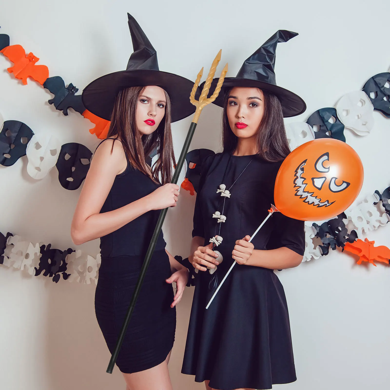 Style Plastic Trident Prop: Lightweight Halloween Devil Pitch Fork For Cosplay Party Masquerade Stage Demon