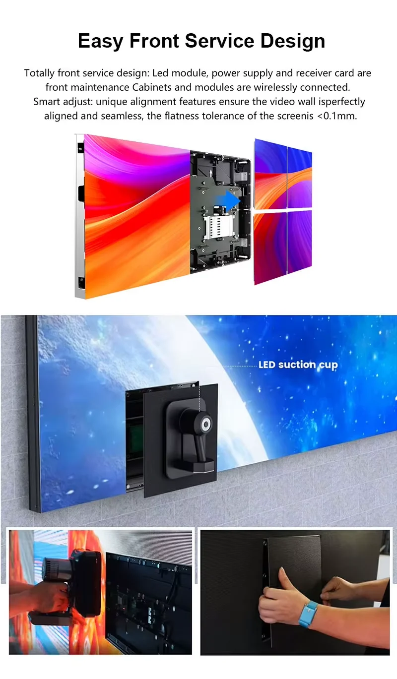 P0.78 P0.9 P1.25 P1.5 P1.8 High Refresh Seamless COB Fine Pitch Indoor LED Video Wall for Meeting Room