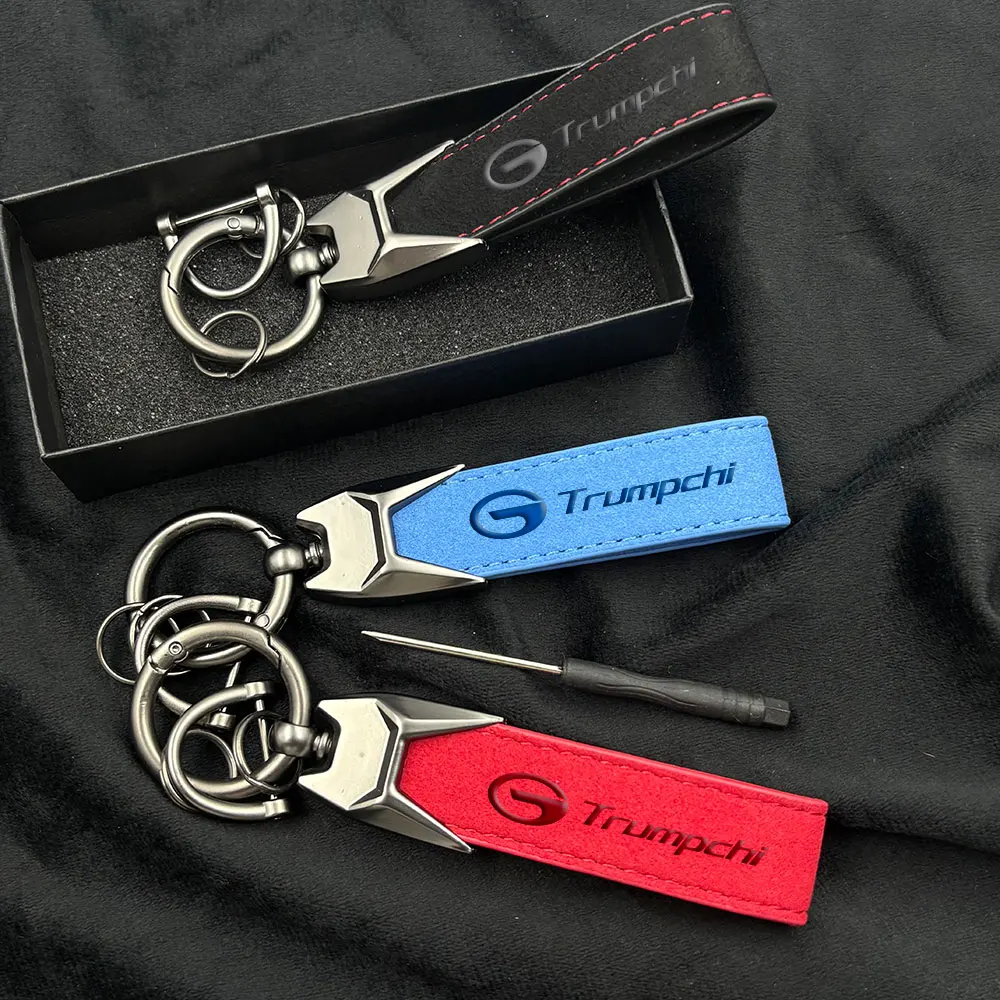 

New Suede Leather Keychain key Rings For GAC Trumpchi Aion GS8 GS4 GS3 Empow GS5 Car
