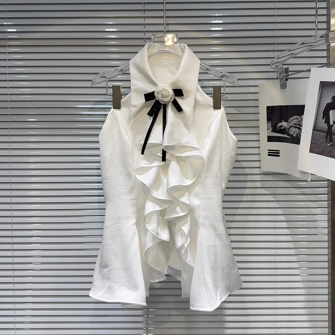 

Summer 2025 New Sle Small Fraance Wind Camellia Brooch Lotus Hanging Ne irt Collar Vest Women Luxury Sle Flora...