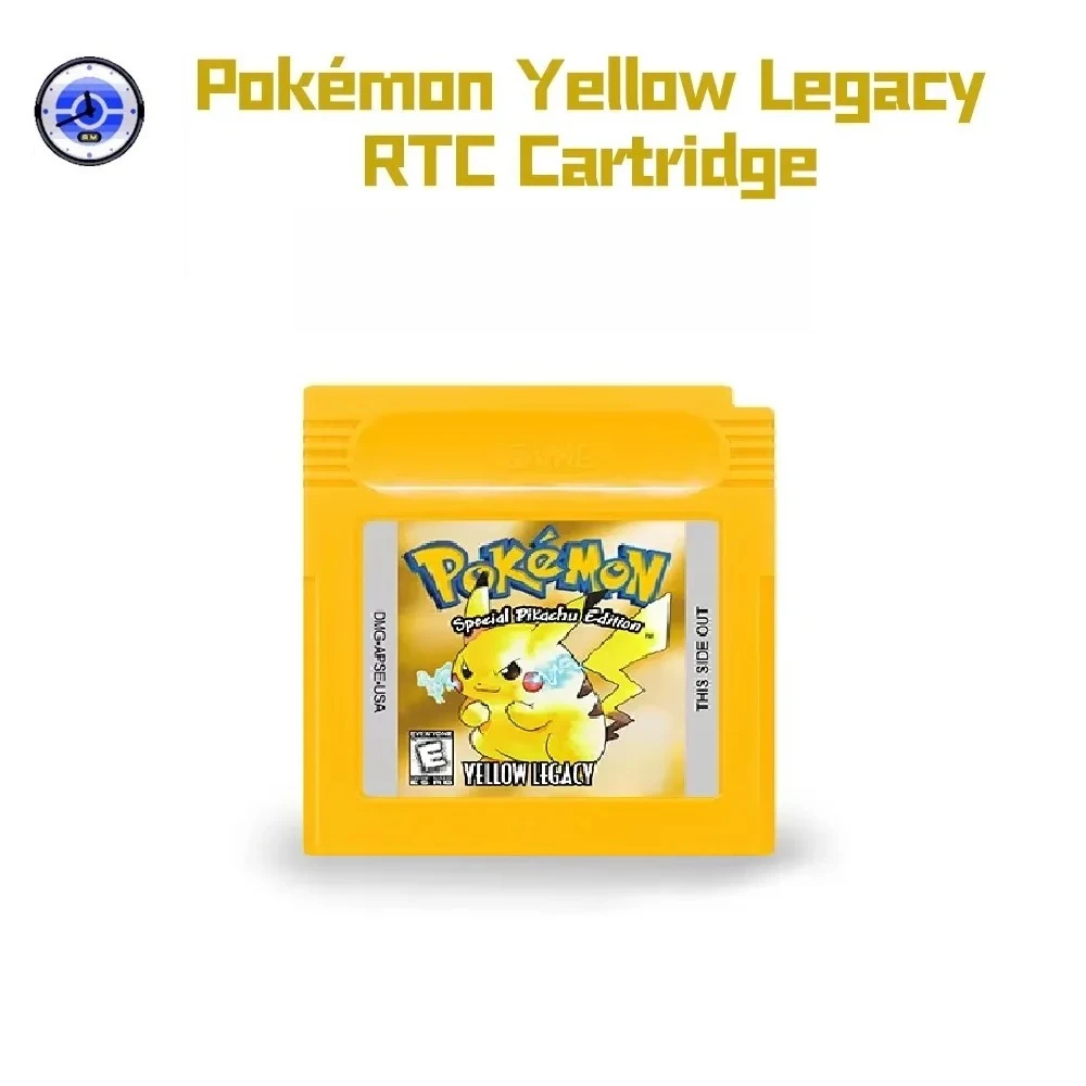 GBC RTC Pokémon Clock-Spielkarte, kubischer Kristall, Digion-Kristall, Scarlet, Prisma, GBC Pokémon-Serie, englische Spielkarte