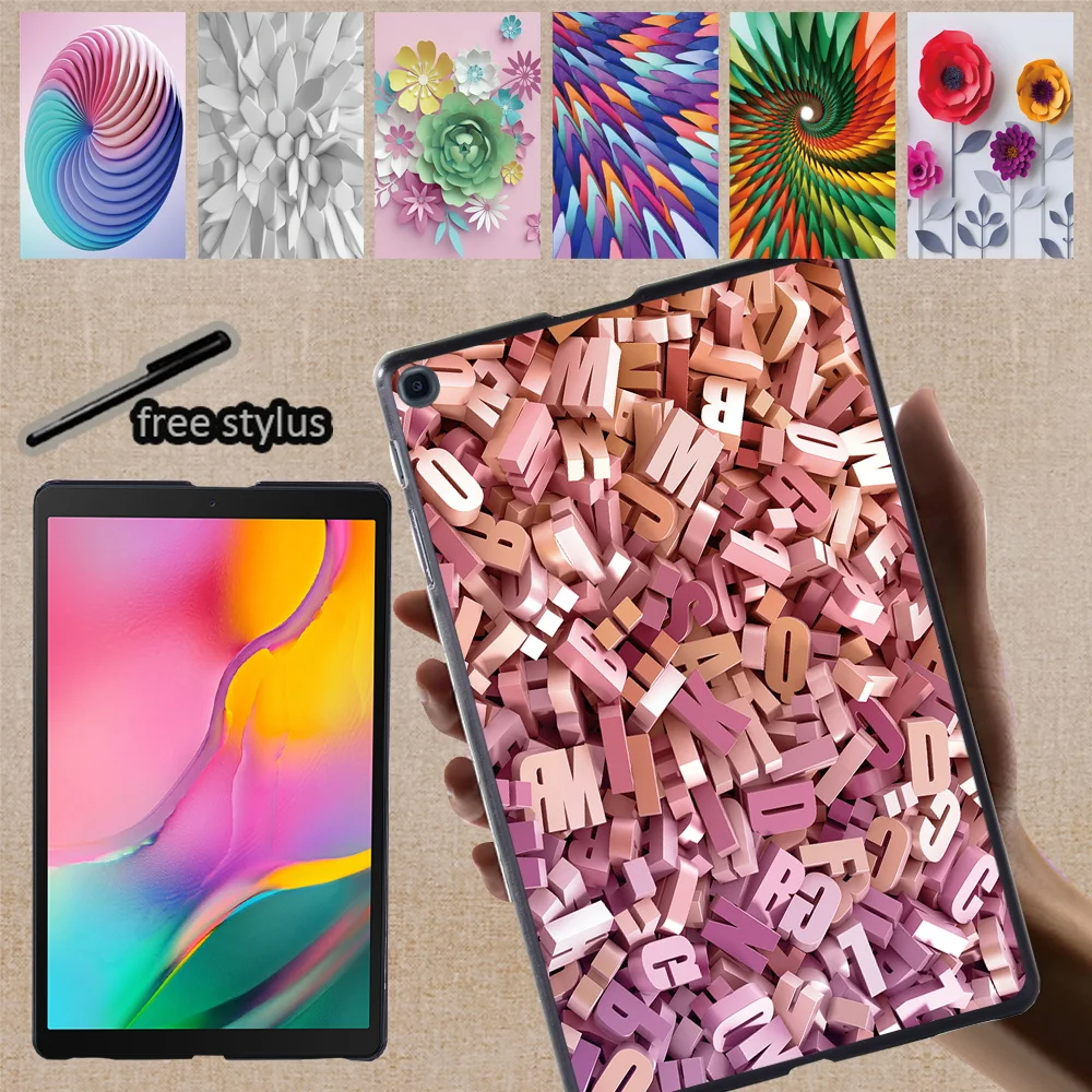 

Tablet Case for Samsung Galaxy Tab S7 11/Tab S6 Lite 10.4/Tab S6 10.5/Tab S4 10.5/Tab S5e 10.5 Ultra Thin 3D Pattern Back Shell