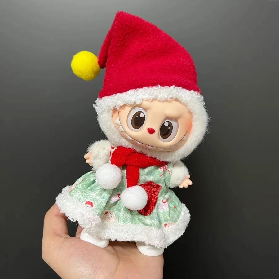 

Clothes For Labubu Accessories Clothes Suitable for V1V2V3 Christmas Deer Set 15/17cm doll Red clothing Christmas Fashion Gift