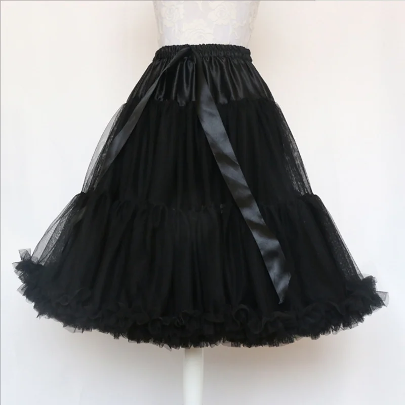 Cosplay Lolita Petticoat Fluffy Tulle Tutu Underskirt for Anime Convention Kawaii Fashion Multi-Layer Bell Shape Stretch Band image 2