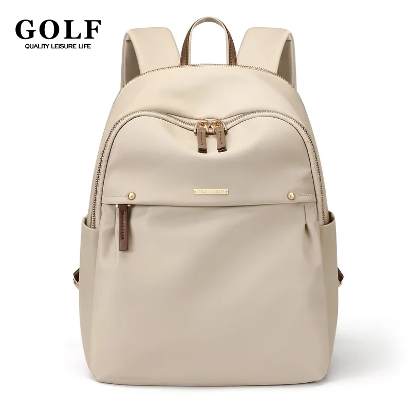 GOLF Backpack Bags for Women 2024 New Retro Simple School Bag Oxford Waterproof College Students Backpack Anti Theft Female Bags