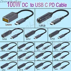 1 Pc 100W DC 4.5x3.0 7.4x5.0 5.5x2.5mm Female to USB C Type C PD Power Adapter Converter Fast Charge Cable For Macbook Xiaomi