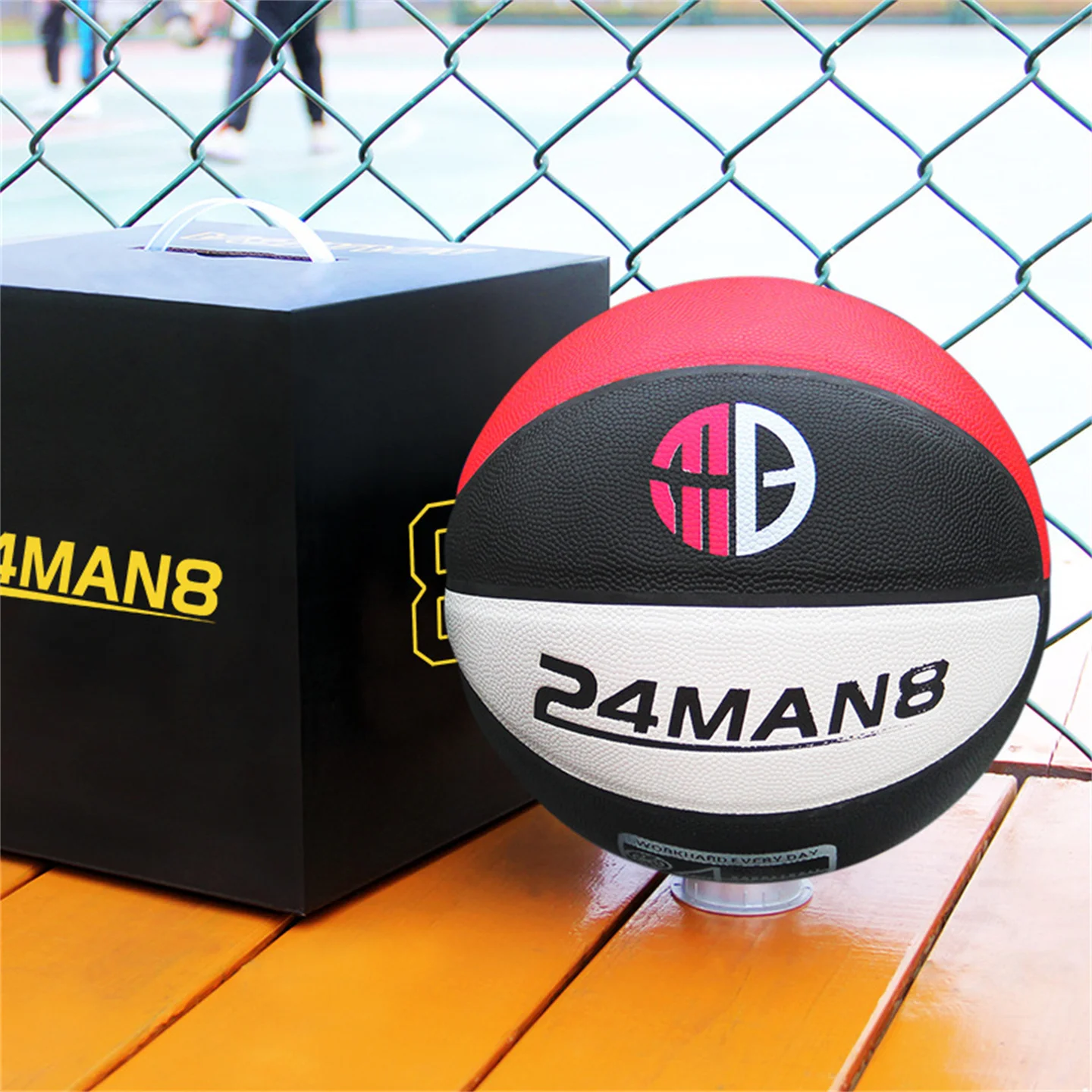 ギフトボックススタイルバスケットボールブラックマンバ標準サイズ7 #   耐摩耗性滑り止め公式競技用ボールギフトアクセサリー