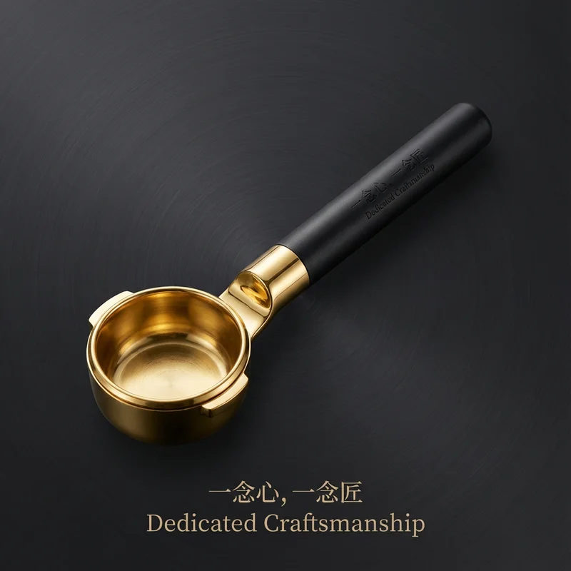 New Black Flat Bottomless Coffee Portafilter Fits E6 Frosted Black POM Handle Espresso Machine Accessory