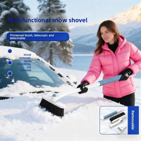2 In 1 Car Snow Shovel Multifunctional Windshield Snow Remover Front Windshield Ice Scraping Defrost Broom Cleaner Tool