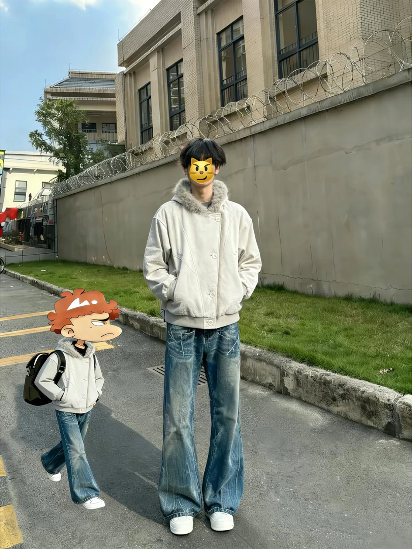 

Мужская зимняя хлопковая куртка с капюшоном, пушистая, с вышивкой, теплая, имитация кроличьего меха, повседневная, свободного кроя