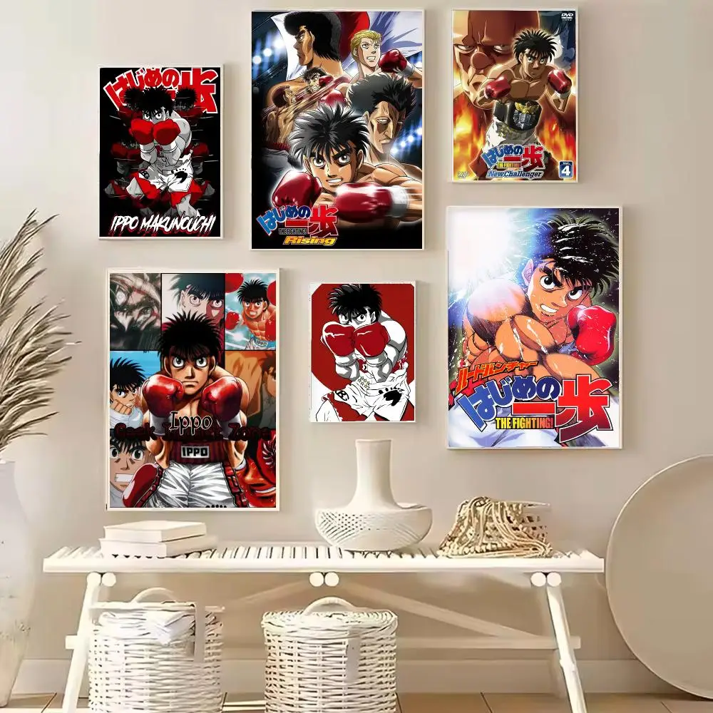 Anime Fighting Spirit Hajime No Ippo Painting Calligraphy Stylish Canvas Poster Wall Art for Home Decor Gift