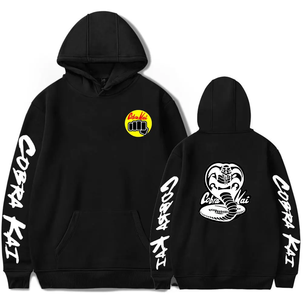 

New COBRA KAI Hoodies Men Women Sweatshirts Harajuku Hip Hop Hoody COBRA KAI boys girls Autumn Hooded Casual black ullovers