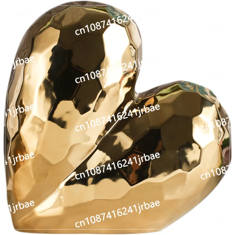 

Золото и серебро в форме сердца декоративная керамическая ваза свадебная ваза украшение дома