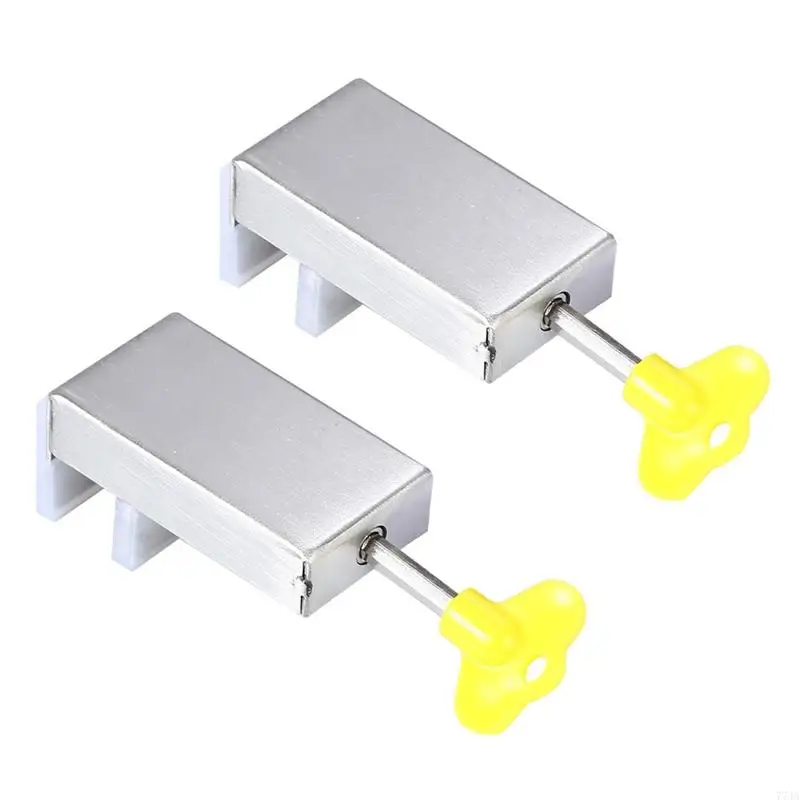 77JA 2x Punch-free Sliding Window Locks Move Window Safety Lock Sliding Sash Stopper