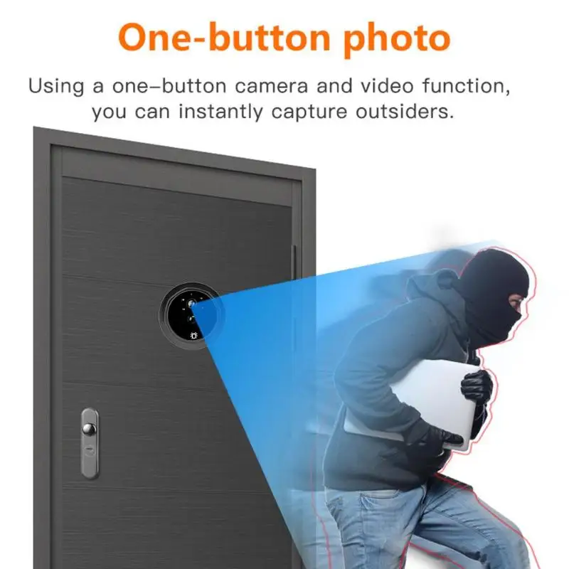 Door Viewer Video Peephole Camera Motion Detection 4.3" Monitor Digital Ring Doorbell Video-eye Security Voice Record