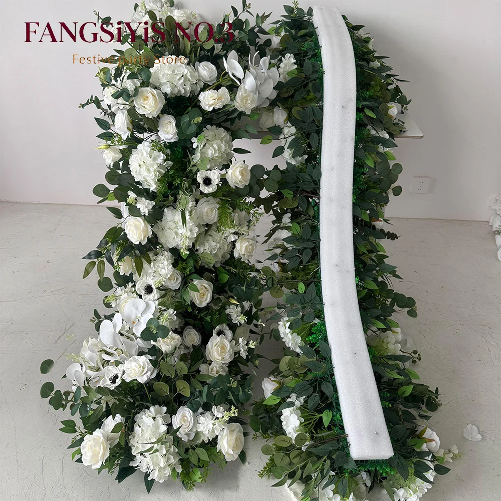 Luxury White Green Rose Hydran - Table Runner 评论和价格