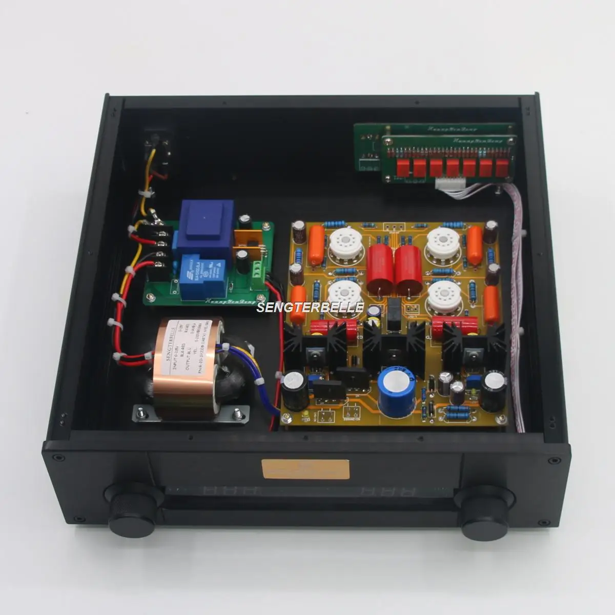 

HiFi Remote Control Volume Preamp 12AT7 / ECC81 Tube Stereo Preamplifier Base On Hetian Mau's Preamp Circuit