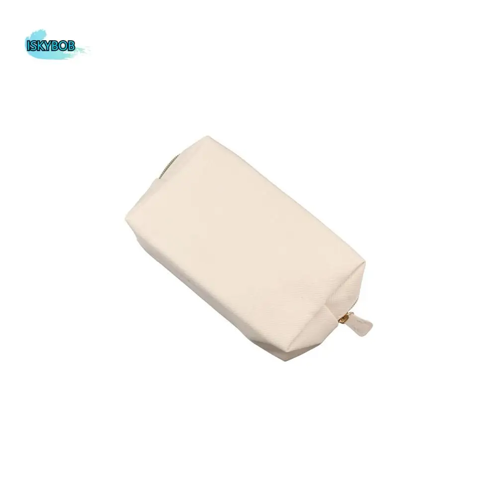 كريم اللون سعة كبيرة غسل الحقيبة حقائب مكياج المرأة حقيبة أدوات الزينة حقائب مستحضرات التجميل أكياس التخزين الكورية السفر المنظم #1