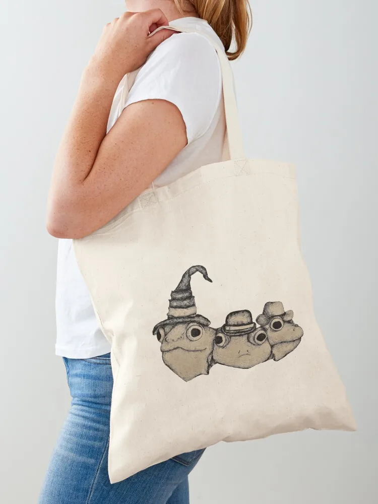 

Frogs In Hats (: Tote Bag Shopper handbag shopping bag logo Gift bag tote men
