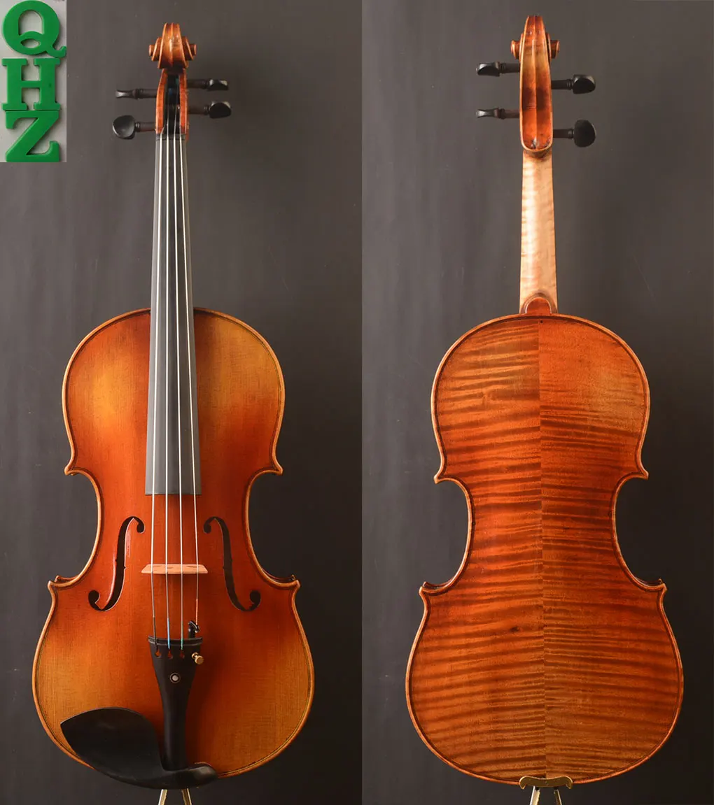 Yitamusic !Best model!Strad-style !A 16.5inch Viola!Oil varnish! professional tone, free case and bow