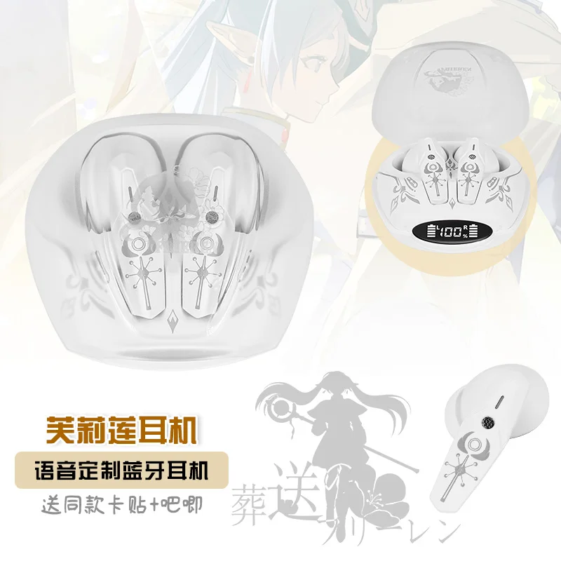 

Anime Frieren at the Funeral Cosplay Wireless Earbuds Frieren Cos Noise Reduction Bluetooth Earphones 5.3 HD For Android Gifts