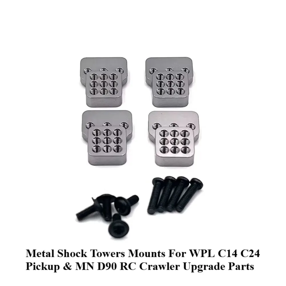 

Металлические крепления амортизаторов для WPL C14 C24 Pickup MN D90 RC Crawler, запчасти для тюнинга, кронштейны подвески, сменные аксессуары