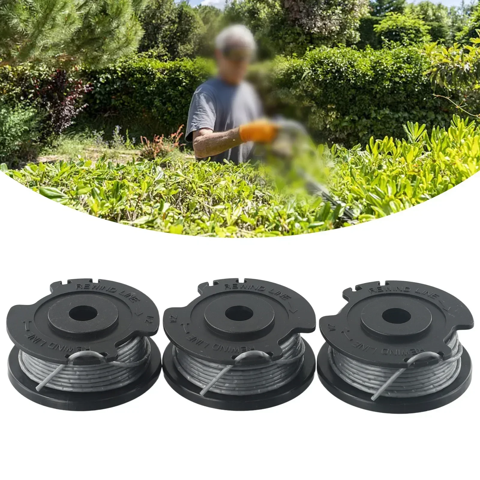 Line Spool Nylon Replacement Line Spool (3 Pack) For Bosch EasyGrassCut 18 230 18 26018 23 26 18 26 F016800569 5m