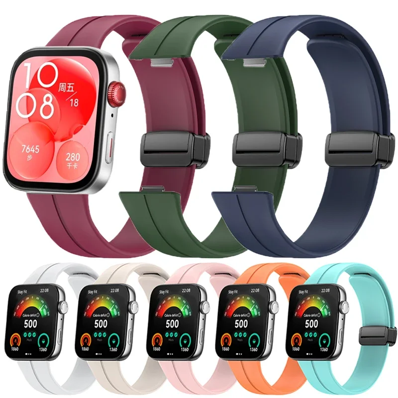 

Silicone Magnetic Buckle Strap For Huawei Watch Fit 3 Sport Wristband For Huawei Watch FIT3 Men Women Bracelet Band Accessories