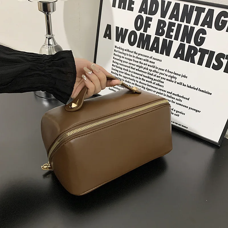 Bolsa de maquiagem portátil portátil para mulheres, estojo de cosméticos profissional, estilo tipo padrão, estojo de viagem, moda, 2023